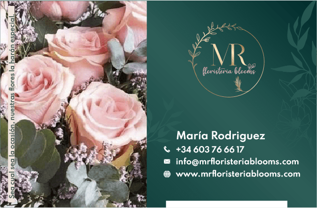 Mockup de MR Floristería Blooms