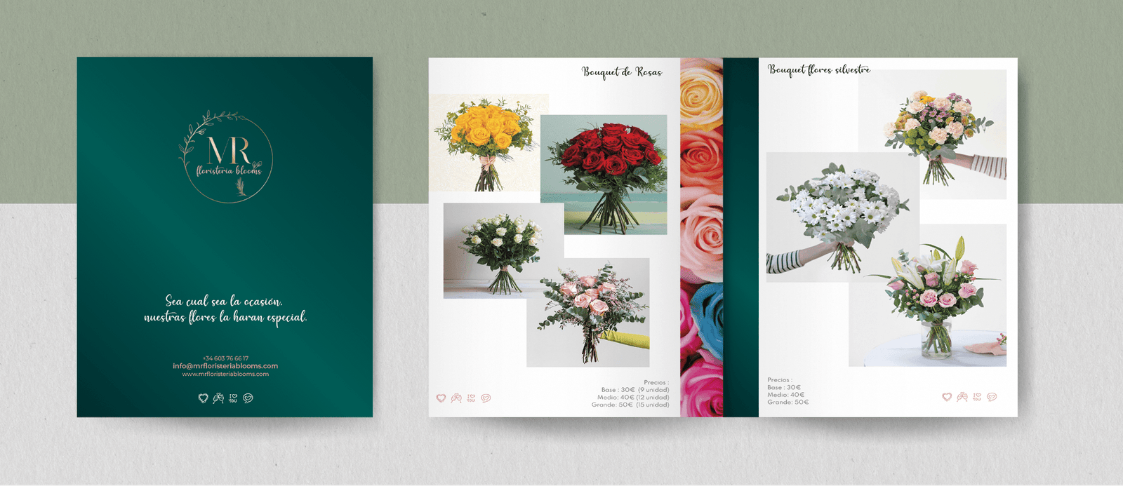 Mockup de MR Floristería Blooms